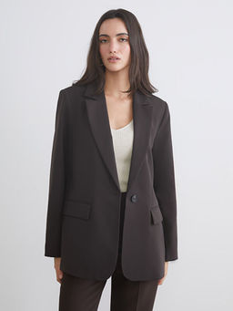 Krep Kad?n Blazer Ceket