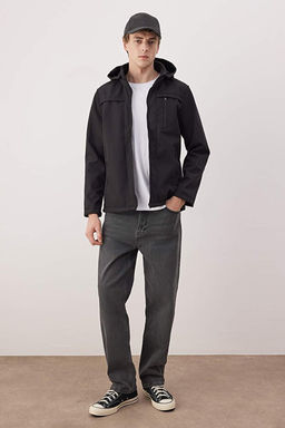 Siyah*001 Regular Fit Softshell Erkek Mont TMNAW22MO0118