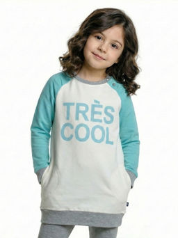 Толстовка для девочки UD 4155 бирюзовый