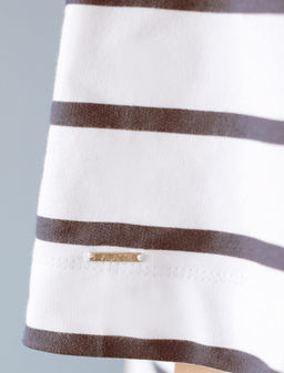 Свободная футболка из хлопкового футера-двухнитки - Vilatte фото 3