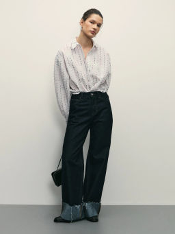 Рубашка с фактурной полоской / Zarina  фото 2