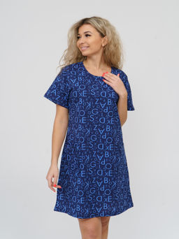 891 Футболка- Туника "Темно-синий"