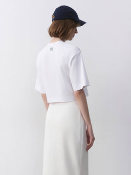 CONTE LD 2715 Укороченная футболка из хлопка с рисунком white-sea horse - Conte elegant фото 6