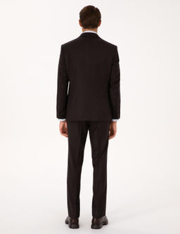 Kahverengi Slim Fit %100 Y_n Tak_m Elbise