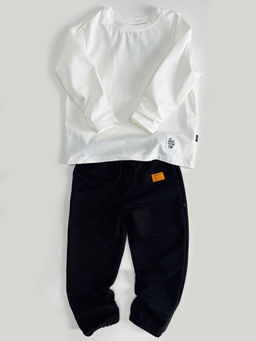 Спортивные штаны на резинке 22-0517 черный|зеленый - Mini maxi фото 12