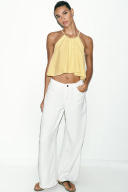 TOP HALTER VOLUMEN / Amarillo - Zara фото 8