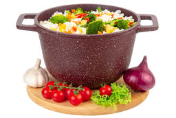 Казан 3 л ГАРМОНИЯ ВКУСА Рубин С КРЫШКОЙ ф20, 28*21,5*18,5 см - Elan gallery фото 4