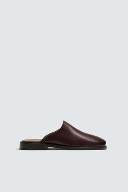 ZUECO PIEL / Rojo Burdeos - Zara фото 4