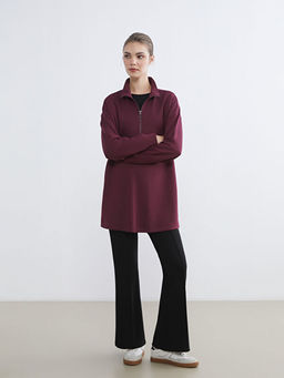 Dik Yaka Kad?n Sweatshirt Tunik