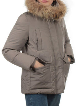 7368 GRAY/GREEN Куртка зимняя женская (200 гр. холлофайбер)