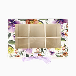 Цена за 5 шт. Коробка под 6 конфет с ячейками Расцветай 14.5?9.5?3.5 см