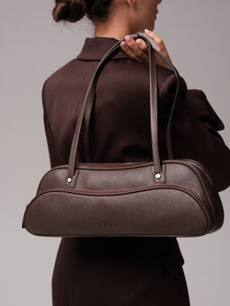 Кожаная сумка Roxy DBR 31186 коричневый торф  фото 3