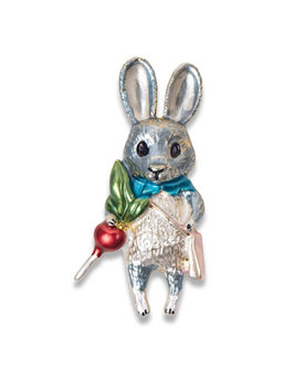 Брошь на магните в виде пасхального кролика металлическая - Модные истории фото 3