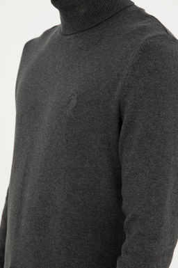 Мужской базовый свитер антрацитового меланжа Неожиданная скидка в корзине - U.s. polo assn фото 7
