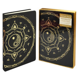 Ежедневник недатированный ESCALADA, #АРТ-ТЕРАПИЯ, А5, 124 л., арт. 67224/ 15 СОФТ-ТАЧ ЧЁРНЫЙ (кожза