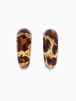 Серьги кольца QF «Леопард», d=4.5