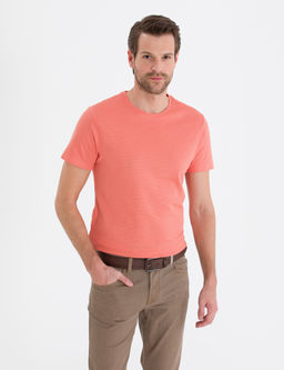Pembe Slim Fit Basic Ti__rt