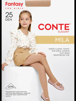 CONTE Колготки детские полиамидные MILA bianco