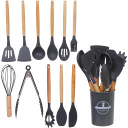 Набор кухонных принадлежностей 12шт "Felicita" серый