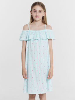 Сарафан для девочек в бело-голубую полоску - Mark formelle фото 3