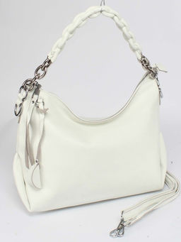 Сумка женская натуральная кожа JRP-8917-9, 1отд+карм/перег, плечевой ремень, белый SALE 259894