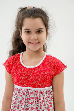 Ночная сорочка детская из кулирки Ярославна клубничка - Амадэль фото 9