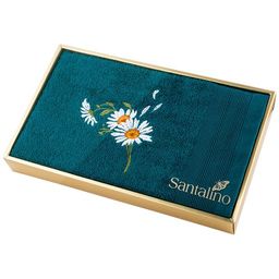 ПОЛОТЕНЦЕ РОМАШКА,40х70СМ. МАХРА, БИРЮЗА,ВЫШИВКА,100