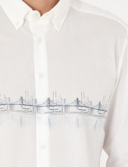 Koyu Mavi Slim Fit Uzun Kollu G_mlek