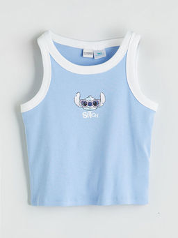 Bisiklet Yaka Stitch Bask?l? K?z ?ocuk Atlet