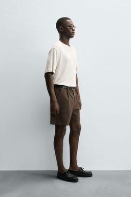 HEMP - VISCOSE STRIPED T-SHIRT - Zara фото 4