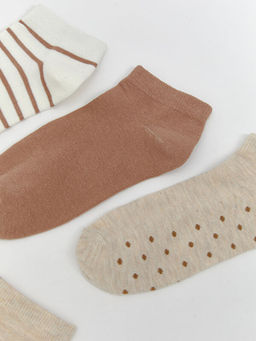 Desenli Kad?n Patik ?orap 5li