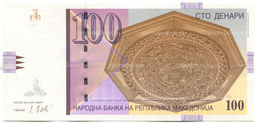 Банкнота 100 денаров 2018 года Македония