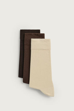 CALCETINES ESTRUCTURA LIGERA PACK 3 / Marr?n