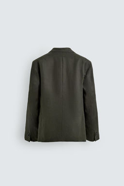 BLAZER CRUZADA 100% LINO / Khaki - Zara фото 8