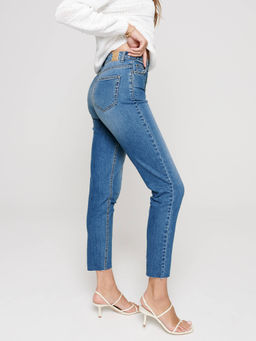 CONTE Eco-friendly джинсы Mom Fit с высокой посадкой CON-189 mid blue