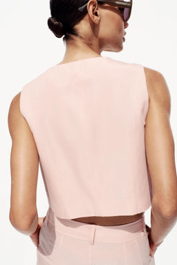 SHORT WAISTCOAT WITH VENTS - Zara фото 15