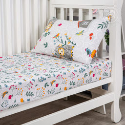 Барашки Детский/Пододеяльник: 1 шт. - 147*112; Простыня: 1 шт. - 150*110; Наволочка: 1 шт. - 40*60; Бязь ясельная - Артпостелька фото 4