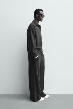 TEXTURED POLO SWEATSHIRT - Zara фото 4