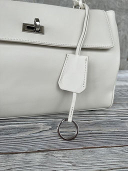 Женская кожаная сумка-портфель 8399-2 Кремовый - Sergio valentini фото 7