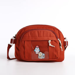 Сумка молодёжная на молнии, цвет коричневый - Simaland фото 2