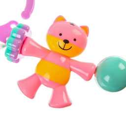 Растяжка на коляску/кроватку Котик, 3 игрушки, цвет МИКС, Крошка Я  фото 4