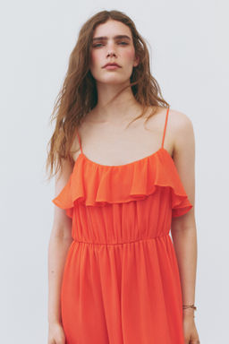 Vestido de volantes con tirantes espagueti - H&m фото 4