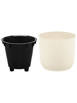 Кашпо 8,5 л 26*26*23 см Линея слоновая кость (модель 659) - Elan gallery фото 8