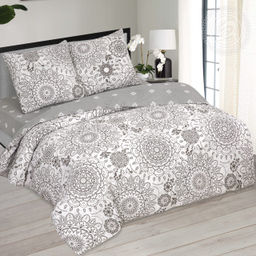 Постельное белье Сорренто с простынью на резинке (поплин DE LUXE) Евро/Пододеяльник: 1 шт. - 215*200; Простыня на резинке: 1 шт. - 200*180; Наволочка: 2 шт. - 70*70; DE LUXE с простынью на резинке