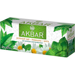 Чай Акбар Зеленый Ромашка и мята 25п
