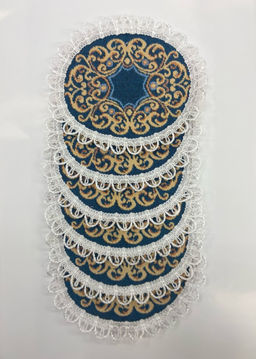 Комплект салфеток Тройка овальная с тесьмой (6 шт)