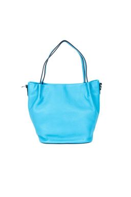 СИНЯЯ КОЖАНАЯ СУМКА С РУКАВАМИ