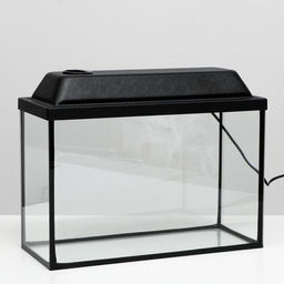 Аквариум Прямоугольный «Атолл» с крышкой, 20 литров, 38×19×28/33 см, чёрный