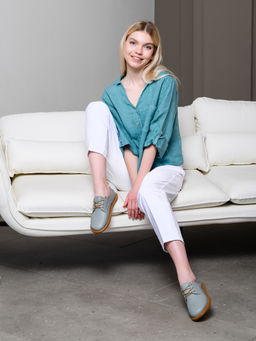 Туфли 181.ОКСЕbr.Лион авокадо+коричневый