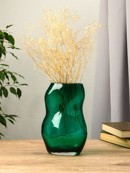 Ваза «Шерил», 27×16 см, стекло, зелёная